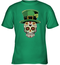 Load image into Gallery viewer, Sugar Skull Of Dead Shirt St. Patrick's Day Youth T-Shirt