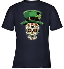 Load image into Gallery viewer, Sugar Skull Of Dead Shirt St. Patrick's Day Youth T-Shirt
