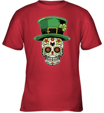 Load image into Gallery viewer, Sugar Skull Of Dead Shirt St. Patrick's Day Youth T-Shirt