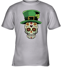 Load image into Gallery viewer, Sugar Skull Of Dead Shirt St. Patrick's Day Youth T-Shirt