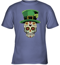 Load image into Gallery viewer, Sugar Skull Of Dead Shirt St. Patrick's Day Youth T-Shirt