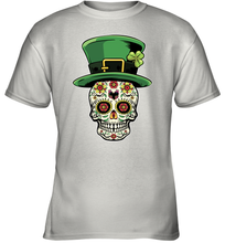 Load image into Gallery viewer, Sugar Skull Of Dead Shirt St. Patrick's Day Youth T-Shirt