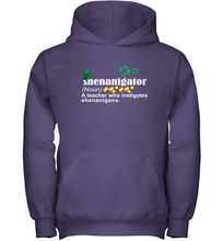 Load image into Gallery viewer, St Patrick's Irish Shenanigator A Teacher Who Instigates Shenanigans Youth Hoodie