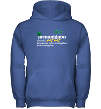 Load image into Gallery viewer, St Patrick's Irish Shenanigator A Teacher Who Instigates Shenanigans Youth Hoodie