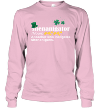 Load image into Gallery viewer, St Patrick's Irish Shenanigator A Teacher Who Instigates Shenanigans Youth Long Sleeve