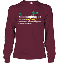 Load image into Gallery viewer, St Patrick's Irish Shenanigator A Teacher Who Instigates Shenanigans Youth Long Sleeve