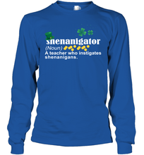Load image into Gallery viewer, St Patrick's Irish Shenanigator A Teacher Who Instigates Shenanigans Youth Long Sleeve