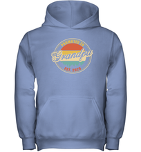Load image into Gallery viewer, Family Shirt First Time New Grandpa Est 2020 Vintage Youth Hoodie