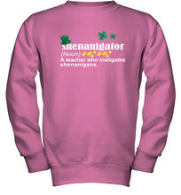 Load image into Gallery viewer, St Patrick's Irish Shenanigator A Teacher Who Instigates Shenanigans Youth Sweatshirt