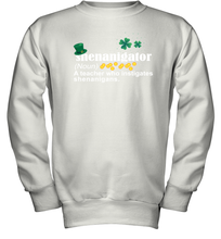 Load image into Gallery viewer, St Patrick's Irish Shenanigator A Teacher Who Instigates Shenanigans Youth Sweatshirt