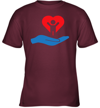 Load image into Gallery viewer, Family Shirt My Hand Heart Autism Awareness Youth T-Shirt