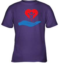 Load image into Gallery viewer, Family Shirt My Hand Heart Autism Awareness Youth T-Shirt