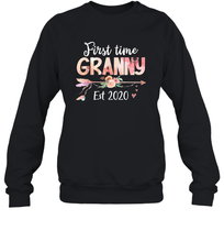 Load image into Gallery viewer, Family Shirt First Time Grandma Est 2020 Granny Floral Sweatshirt