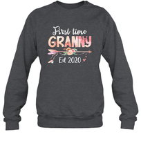 Load image into Gallery viewer, Family Shirt First Time Grandma Est 2020 Granny Floral Sweatshirt