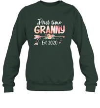 Load image into Gallery viewer, Family Shirt First Time Grandma Est 2020 Granny Floral Sweatshirt