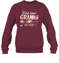 Load image into Gallery viewer, Family Shirt First Time Grandma Est 2020 Granny Floral Sweatshirt