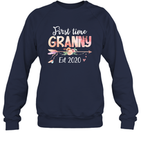 Load image into Gallery viewer, Family Shirt First Time Grandma Est 2020 Granny Floral Sweatshirt