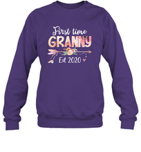 Load image into Gallery viewer, Family Shirt First Time Grandma Est 2020 Granny Floral Sweatshirt