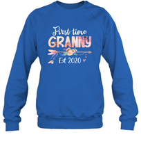 Load image into Gallery viewer, Family Shirt First Time Grandma Est 2020 Granny Floral Sweatshirt