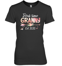 Load image into Gallery viewer, Family Shirt First Time Grandma Est 2020 Granny Floral Premium Women's T-Shirt
