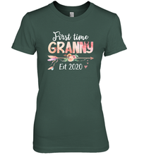 Load image into Gallery viewer, Family Shirt First Time Grandma Est 2020 Granny Floral Premium Women's T-Shirt