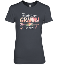 Load image into Gallery viewer, Family Shirt First Time Grandma Est 2020 Granny Floral Premium Women's T-Shirt