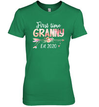 Load image into Gallery viewer, Family Shirt First Time Grandma Est 2020 Granny Floral Premium Women's T-Shirt