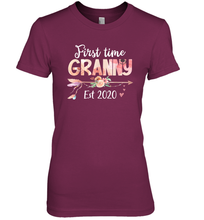 Load image into Gallery viewer, Family Shirt First Time Grandma Est 2020 Granny Floral Premium Women's T-Shirt