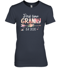 Load image into Gallery viewer, Family Shirt First Time Grandma Est 2020 Granny Floral Premium Women's T-Shirt