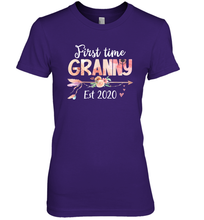 Load image into Gallery viewer, Family Shirt First Time Grandma Est 2020 Granny Floral Premium Women's T-Shirt