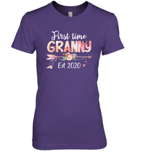 Load image into Gallery viewer, Family Shirt First Time Grandma Est 2020 Granny Floral Premium Women's T-Shirt