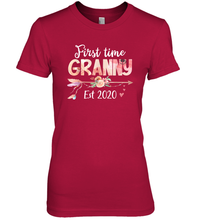 Load image into Gallery viewer, Family Shirt First Time Grandma Est 2020 Granny Floral Premium Women's T-Shirt