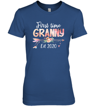 Load image into Gallery viewer, Family Shirt First Time Grandma Est 2020 Granny Floral Premium Women's T-Shirt