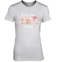 Load image into Gallery viewer, Family Shirt First Time Grandma Est 2020 Granny Floral Premium Women's T-Shirt