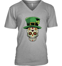 Load image into Gallery viewer, Sugar Skull Of Dead Shirt St. Patrick's Day V-Neck T-Shirt
