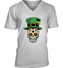 Load image into Gallery viewer, Sugar Skull Of Dead Shirt St. Patrick's Day V-Neck T-Shirt