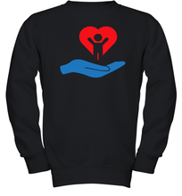 Load image into Gallery viewer, Family Shirt My Hand Heart Autism Awareness Youth Sweatshirt