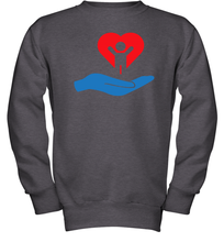 Load image into Gallery viewer, Family Shirt My Hand Heart Autism Awareness Youth Sweatshirt