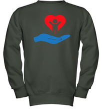 Load image into Gallery viewer, Family Shirt My Hand Heart Autism Awareness Youth Sweatshirt