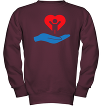 Load image into Gallery viewer, Family Shirt My Hand Heart Autism Awareness Youth Sweatshirt