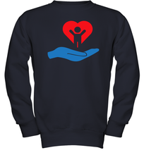 Load image into Gallery viewer, Family Shirt My Hand Heart Autism Awareness Youth Sweatshirt