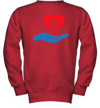 Load image into Gallery viewer, Family Shirt My Hand Heart Autism Awareness Youth Sweatshirt