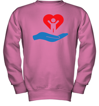 Load image into Gallery viewer, Family Shirt My Hand Heart Autism Awareness Youth Sweatshirt