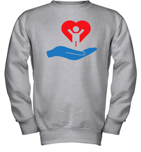 Load image into Gallery viewer, Family Shirt My Hand Heart Autism Awareness Youth Sweatshirt