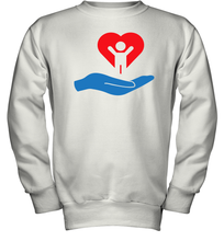 Load image into Gallery viewer, Family Shirt My Hand Heart Autism Awareness Youth Sweatshirt