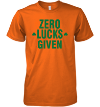 Load image into Gallery viewer, Zero Lucks Given Shirt Lucky Green St. Patrick's Day Premium Men's T-Shirt