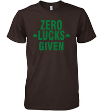 Load image into Gallery viewer, Zero Lucks Given Shirt Lucky Green St. Patrick's Day Premium Men's T-Shirt