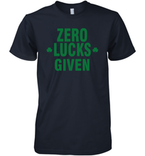 Load image into Gallery viewer, Zero Lucks Given Shirt Lucky Green St. Patrick's Day Premium Men's T-Shirt